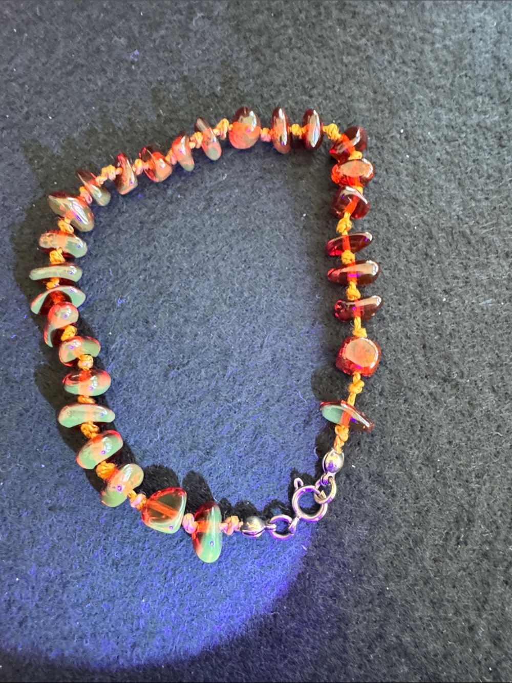 VTG Baltic Amber Hand Knotted Bracelet/Anklet - Picture 3 of 4